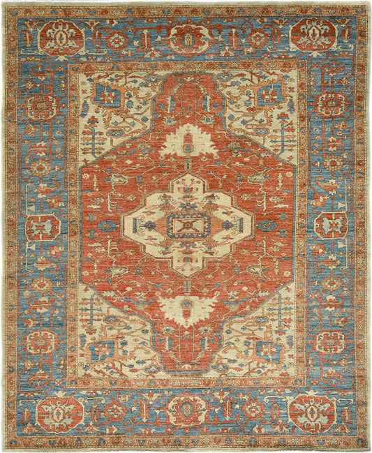 Tribal Nomad Vege Dye Wool Hand Knotted Rug 8'02''x9'11''  - AR92850