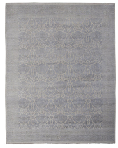 Indigo Collection With Silk Handknotted Rug 11'09" X 15'00" -Art47501