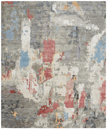 Modern Hand Knotted Rug Wool & Silk - KHW9580