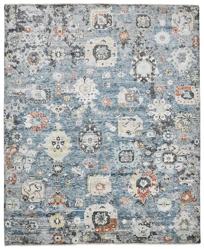 Transitional Hand Knotted Rug Wool & Silk - KCR9350