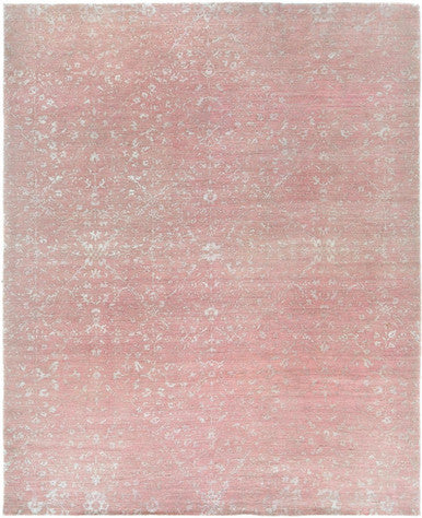 Wool And Silk Indigo Collection, Fabric Handknotted Rug 8'00" X 10'04" -Art35032