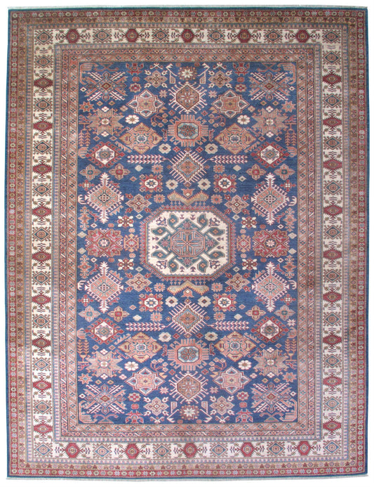 Caucasian Fine Super Kazak Wool Hand Knotted Rug 9'00''x11'10''  - AR37016