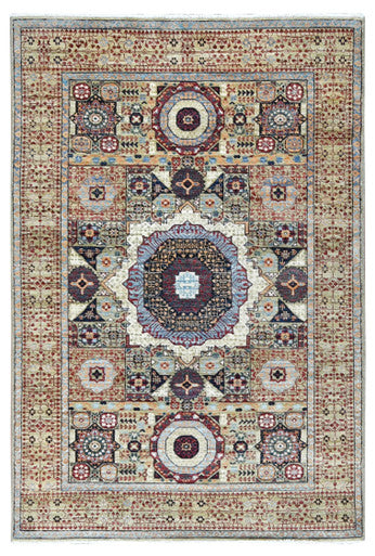 Farahan Collection Mamluk Des Handknotted Rug 4'01" X 6'00" -Art77012