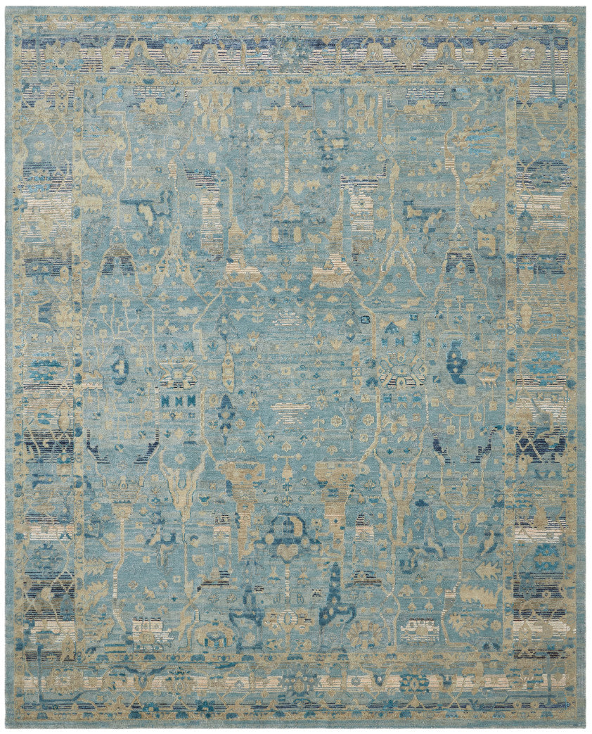 Transitional Hand Knotted Rug Wool & Silk - KKT13600