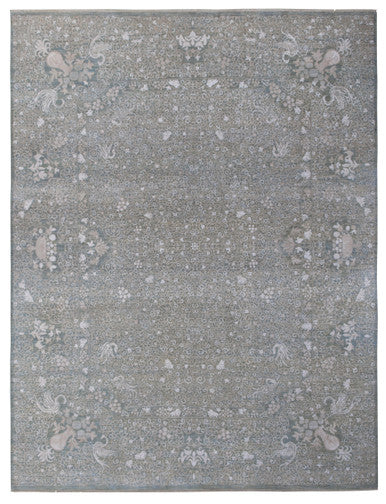Ottoman Collection With Silk Handknotted Rug 7'11" X 10'02" -Art50214