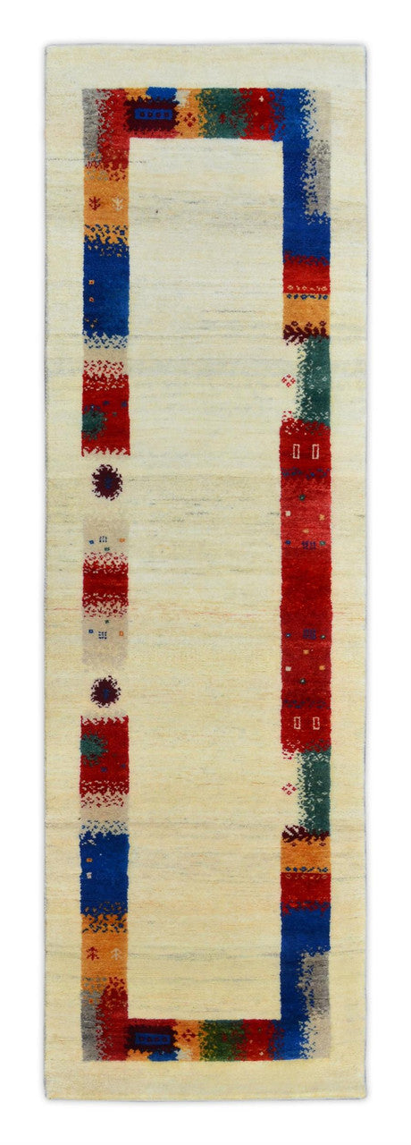 Tribal Gabbah Wool Hand Knotted Rug 2'05''x8'04''  - AR41157