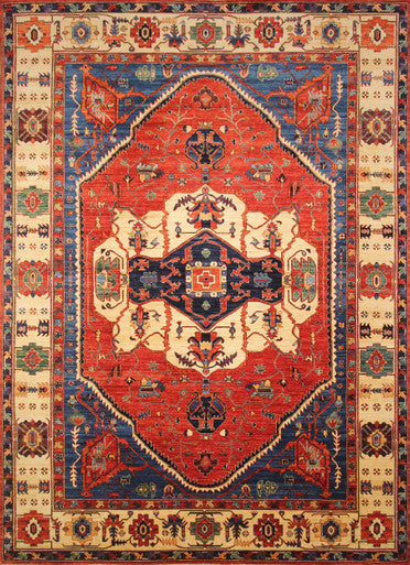 Tribal Nomad Vege Dye Wool Hand Knotted Rug 9'09''x13'05''  - AR83657