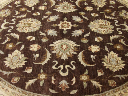 Back of Oushak Chobi Natural Dye hand-knotted rug