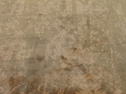 Back of transitional hand-knotted rug