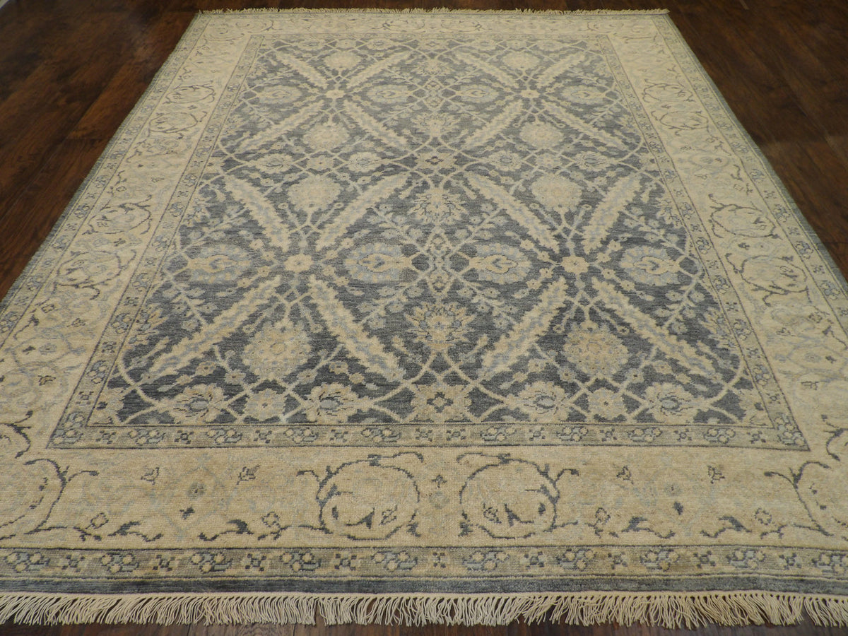 Turk Oushak Natural Dye rug corner detail