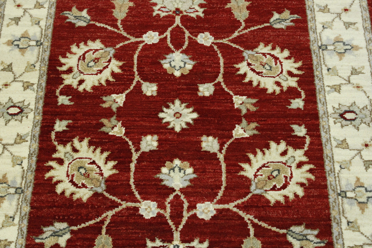 Back of Traditional Indo Ziegler Chobi hand-knotted rug