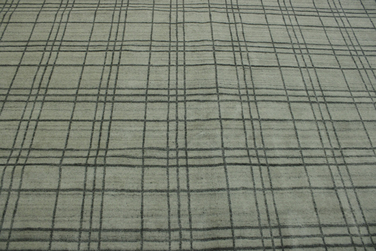 Modern Small Block Design rug corner detail