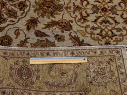 Blue & Gold Fine Ziegler Tie Dye rug in room setting