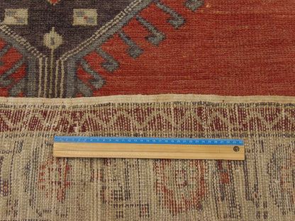 Beige & Rust Antique Vintage Anatolian Khorasan rug in room setting