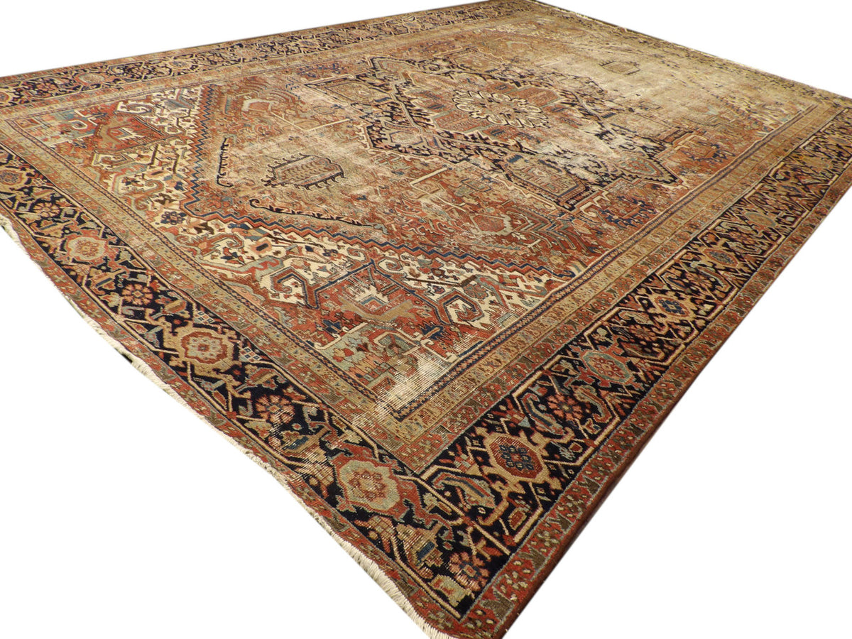 Antique Heriz pattern detail