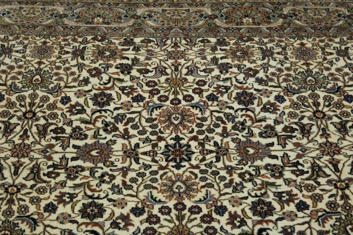 Back of Traditional Mir Design hand-knotted rug
