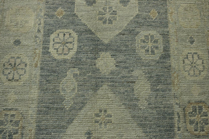 Blue Oushak Wash Chobi rug in room setting