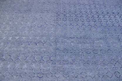 Close-up of wool pile, Blue rug