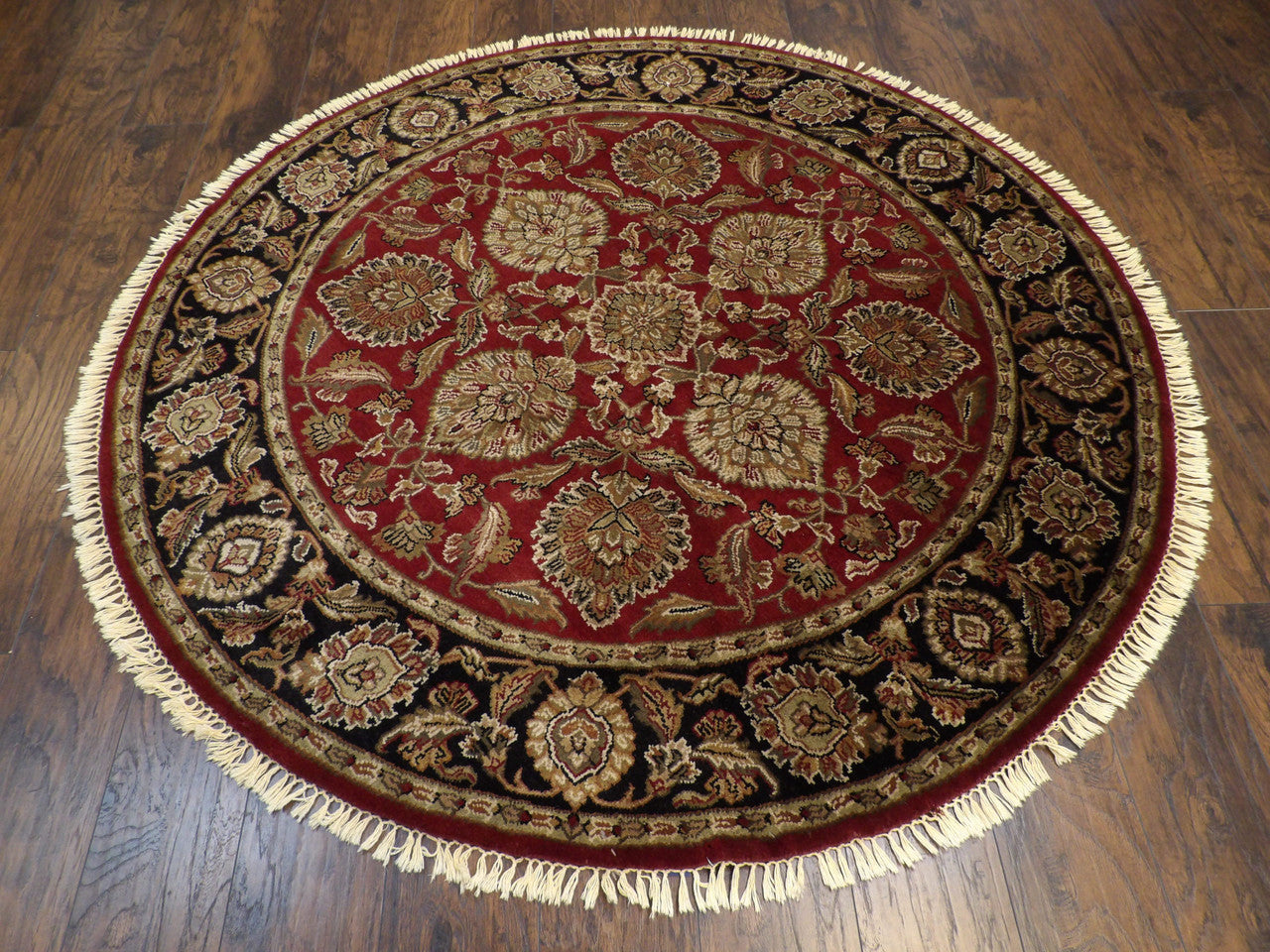 Close-up of wool pile, Black & Red rug