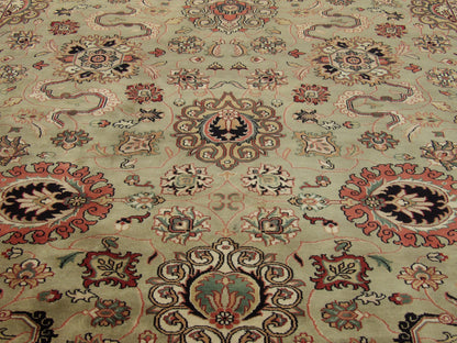 Back of Persian Mashad hand-knotted rug