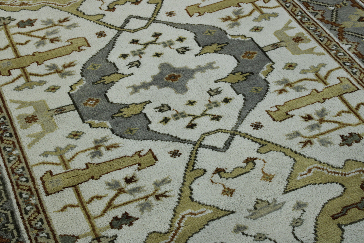 Full view of Oushak Ziegler rug