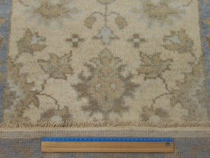 Blue & Beige Turk Oushak Stone Wash rug in room setting