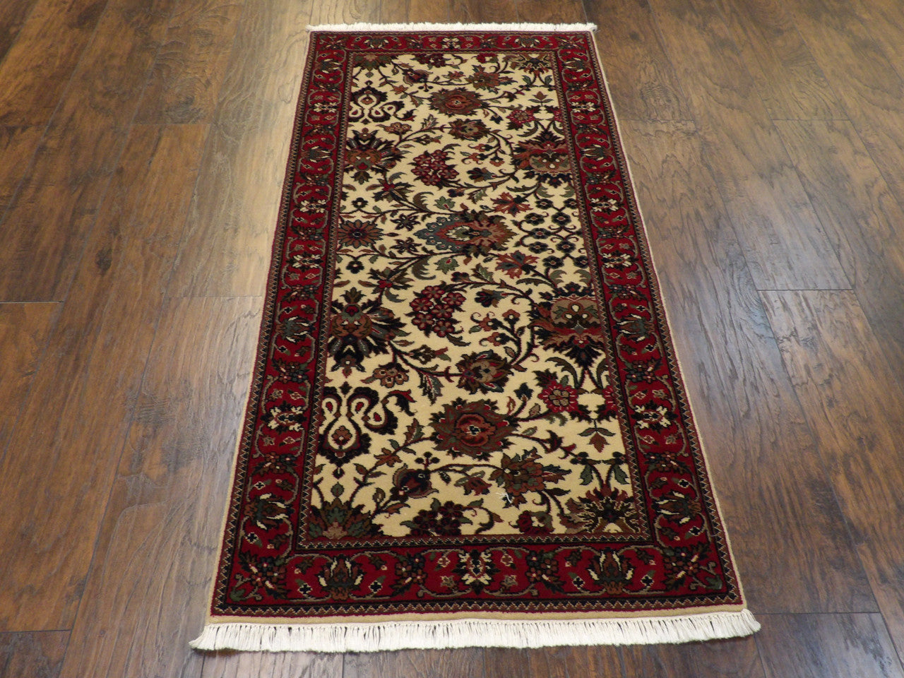 Full view of Fine Persian Floral Mashad rug