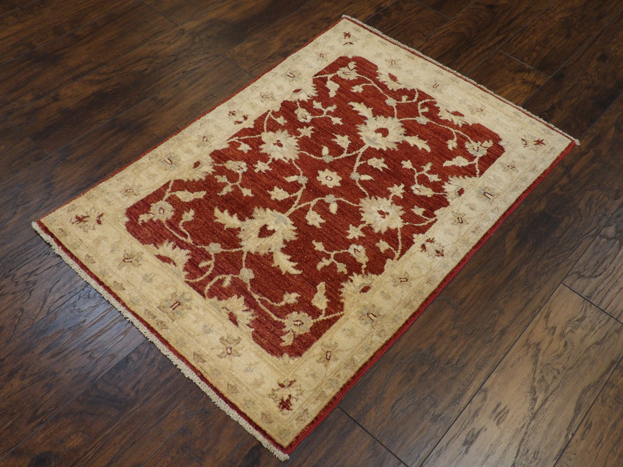 Oushak pattern detail, natural dye rug