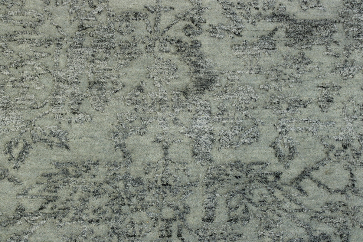 Back of Transitional Abstract Broken Design hand-knotted rug