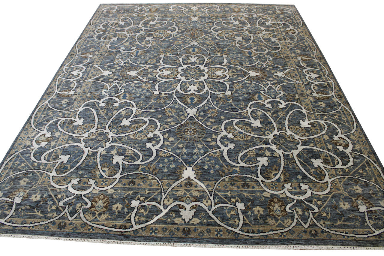 Oushak Indo Agra Chobi pattern detail