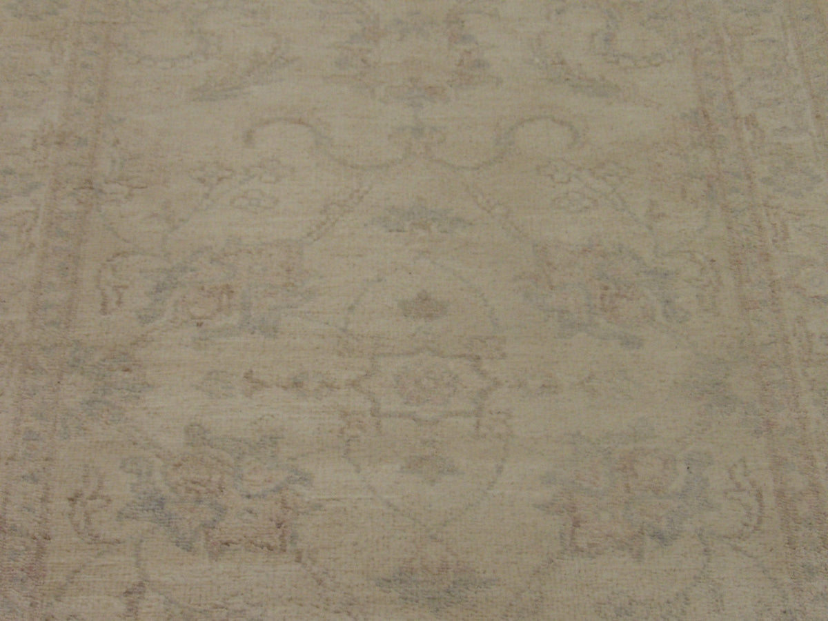 Back of Oushak Chobi Wash hand-knotted rug