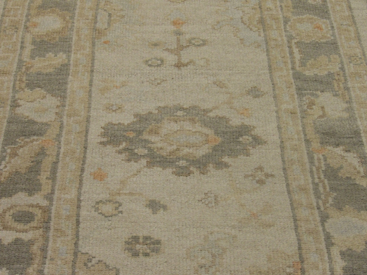 Back of Vintage Oushak hand-knotted rug