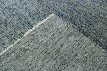Back of Modern Grass Design hand-knotted rug