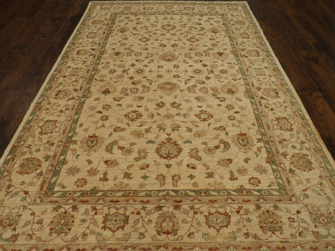 Close-up of wool pile, Beige rug