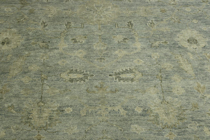 Oushak Ziegler hand-knotted wool rug in Gray & Beige, full view