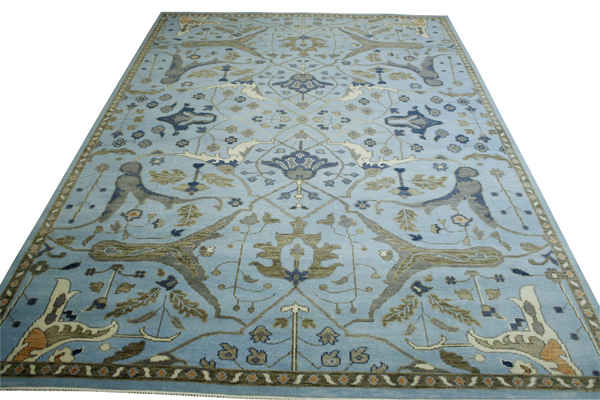 Full view of Oushak Ziegler rug