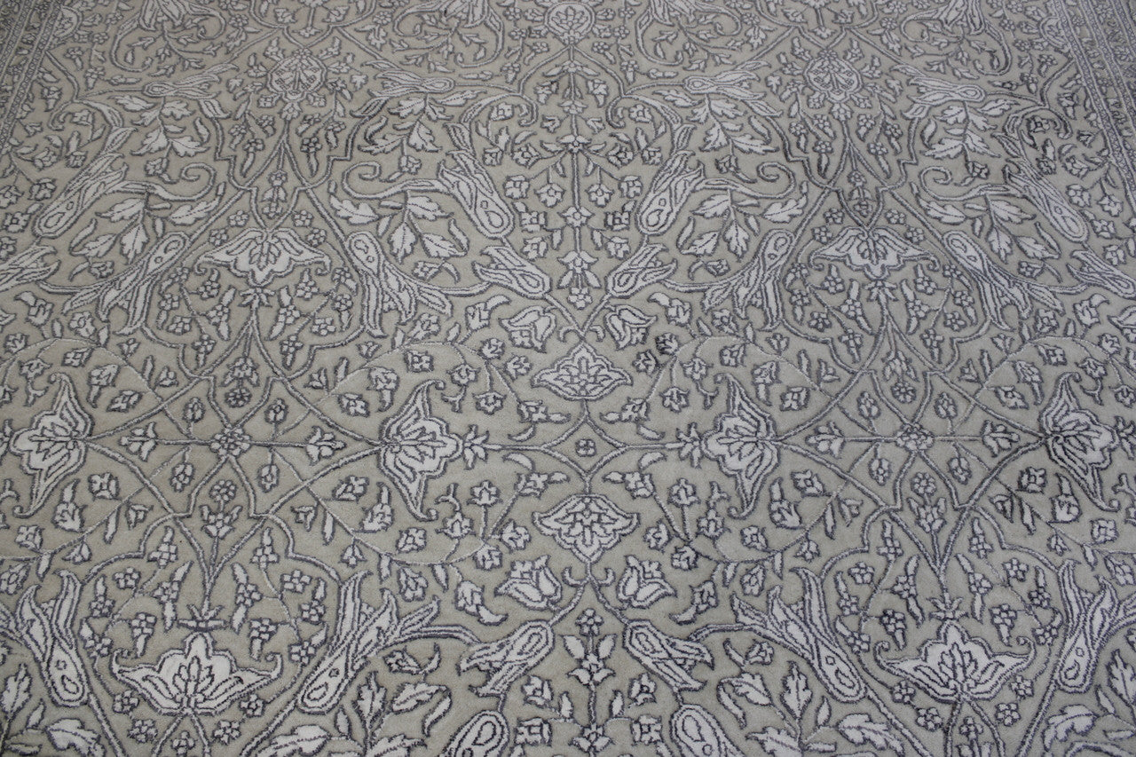 Blue & White Traditional Haji Jalili rug in room setting