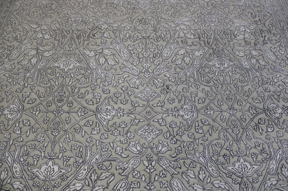 Blue & White Traditional Haji Jalili rug in room setting