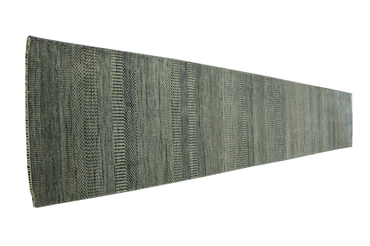 Close-up of wool-silk pile, Gray rug