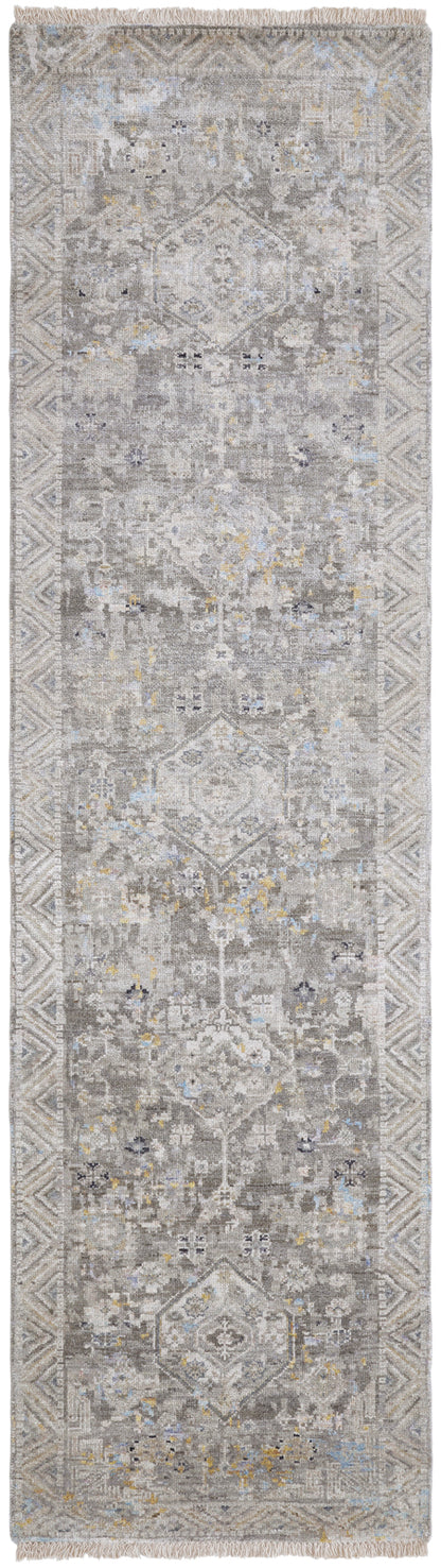 Transitional Hand Knotted Rug Wool & Silk - KKH3500
