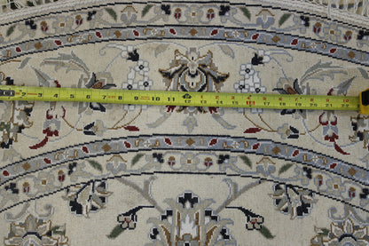 Beige Traditional Indo Nain rug in room setting