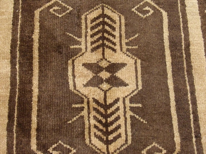Back of Vintage Turk Anatolian Antique Yastik hand-knotted rug