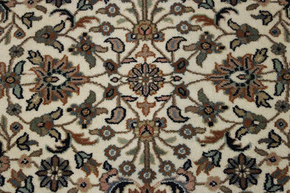 Traditional Fine Mashad rug corner detail