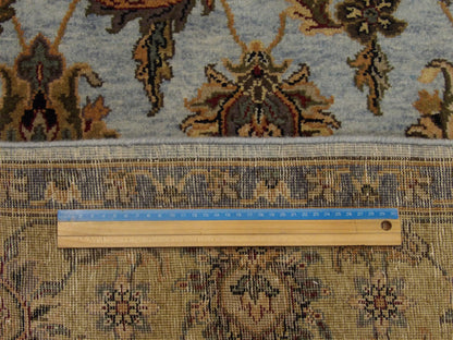 Blue & Gold Fine Ziegler Tie Dye rug in room setting