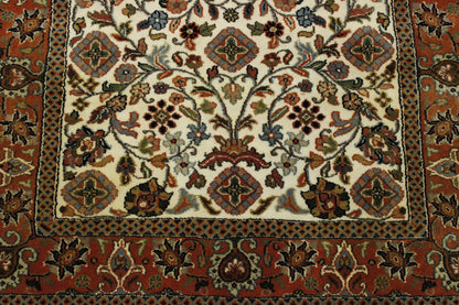 Traditional Indo Mahal rug corner detail