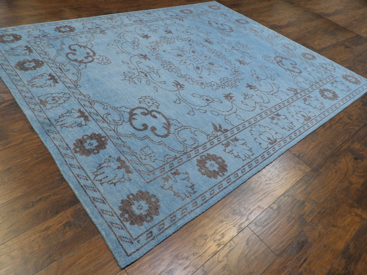 Full view of Oushak Tribal Overdye rug