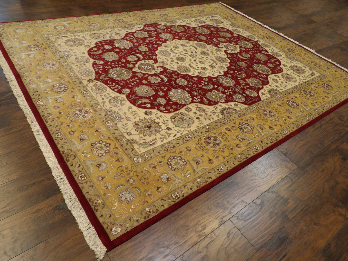 Full view of Fine Silky Wash Persian Tabriz rug