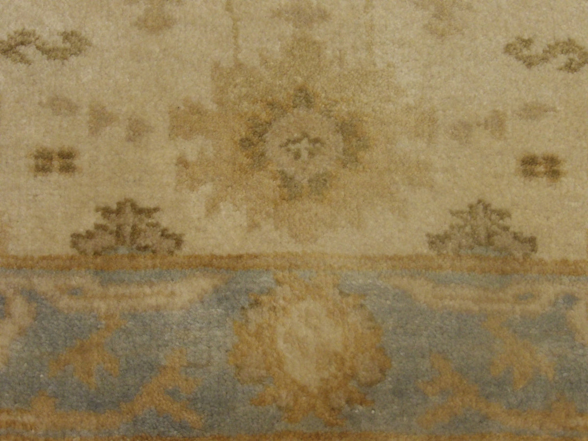 Turk Oushak Stone Wash rug border detail