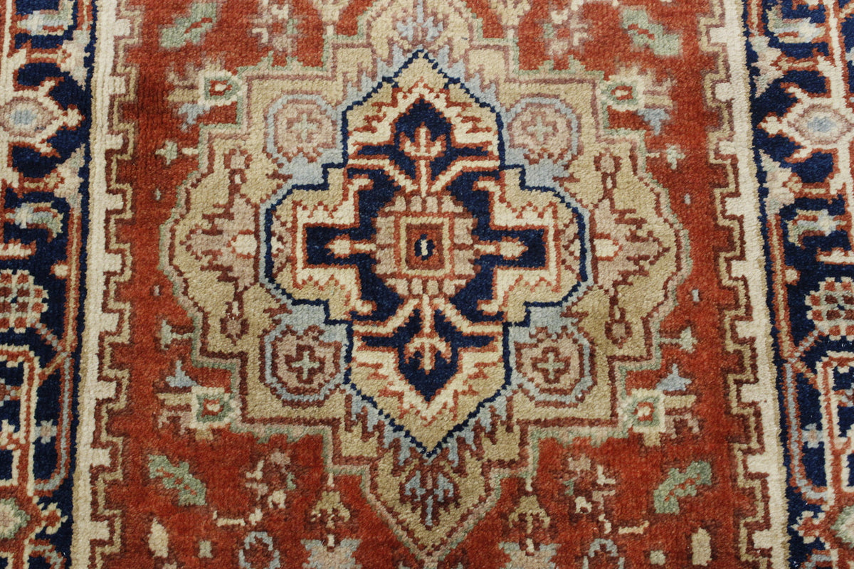 Close-up of wool pile, Rust rug