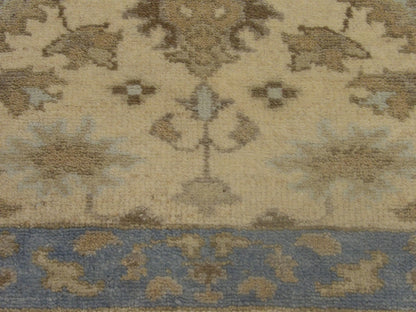 Turk Oushak Stone Wash rug border detail